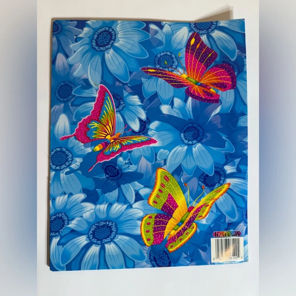 VTG Lisa Frank Butterflies Flowers Fantastic Unpunched Groovy 2-Pocket Folder